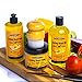 CLARK'S Complete Cutting Board Care Kit | Cutting Board Oil (16oz), Soap (12oz), Finish Wax (10oz) & Applicator | Orange & Lemon Scented