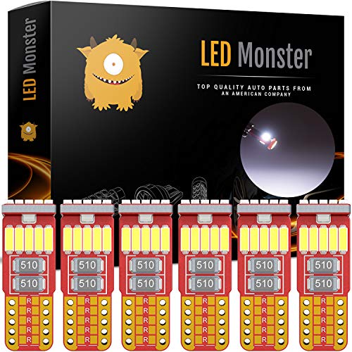 image for LED Monster 6-Pack Red Backup Reverse Lights 15-SMD T10 T15 194 921, 1