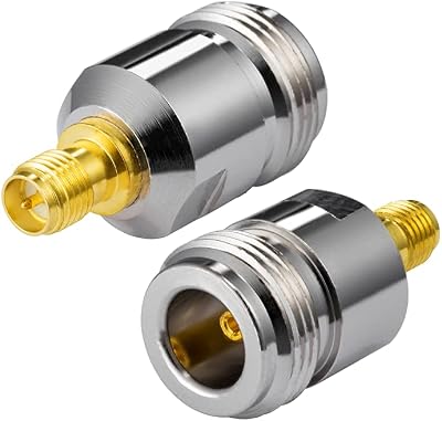 Vecys RP-SMA Female to N-Type Female Adapter 2pcs for Wifi WLAN Antennas