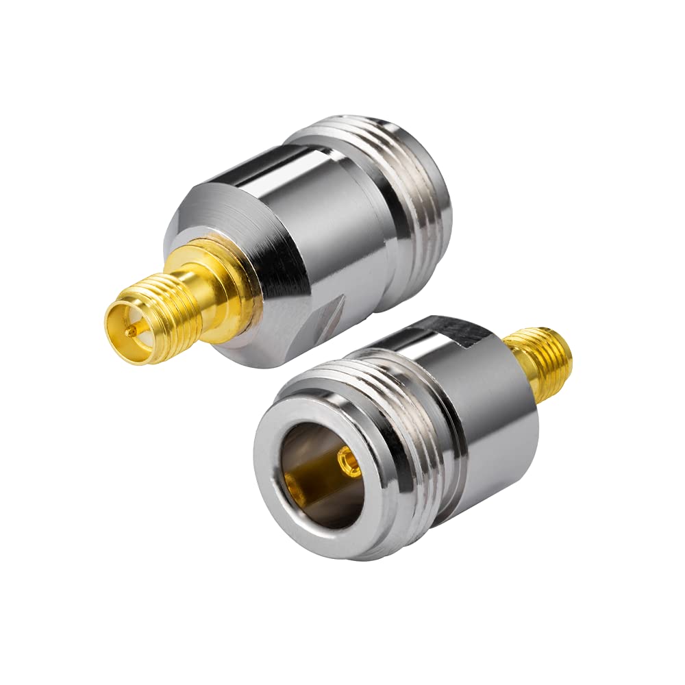 Vecys RP-SMA Female to N-Type Female Adapter RP-SMA Wifi Antenna Adapter for Wlan Outdoor Wifi Antenna RPSMA Wlan 4G Wifi Router Wirelesse Router Bluetooth(2 pcs)