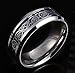 Tanyoyo Jewelry Dragon Scale Dragon Pattern Beveled Edges Celtic Rings Jewelry Wedding Band for Men 5 6 7 8 9 10 11 12 13 14
