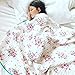 ADDISON BELLE Dream Everything Blanket - 100% Muslin Cotton - Oversized 47 inches x 47 inches - Premium 4 Layer Blanket (Flower)