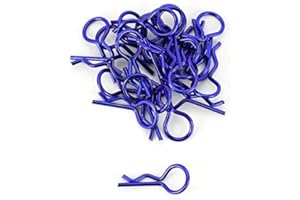 Apex RC Products Blue 1/10 Large Bent RC Anodized Body Clips - 25pcs #4031BL
