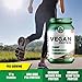 Organic Vegan Protein Powder - 27g Protein, RAW, Certified Organic, Non-GMO, Fully Natural Plant Based – Low Carb, NO Sugar - No Dairy, Gluten or Soy – High Protein - USA (30 Serving, Caramel Latte)