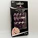 False Nails Bling Art French Fake Matte Purple Squoval 24 Acrylic Medium Tips