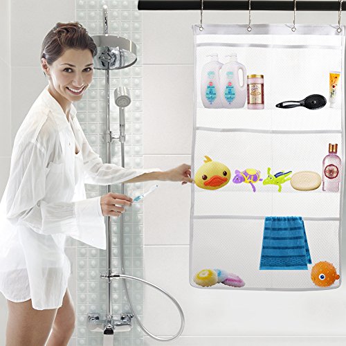 NANAN Mesh Shower Caddy,Quick Dry Hanging Bath Organizer with 6 Pockets