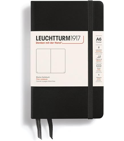 Amazon.com : LEUCHTTURM1917 - Notebook Hardcover Pocket A6-187