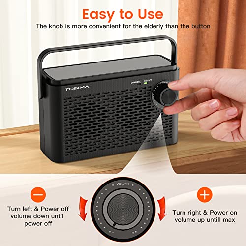 Tosima TV8000 Wireless Speaker for TV, Easy Control Portable TV