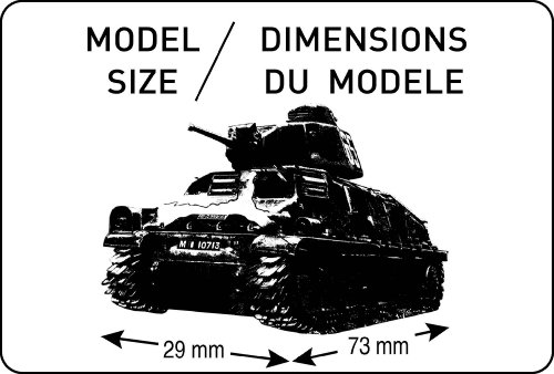 Heller Somua Medium Tank Military Land Vehicle Model Building Kit