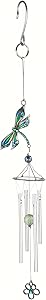 Carson Home Accents CHA63153 Pewterworks Dragonfly Crystal Wind Chime