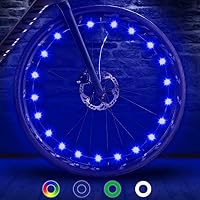 TIPEYE LED Bike Wheel Lights (1 Pack) IP65 Waterproof with Batteries Included Easy to Install Burning Man Bike Spoke Decorations Visible from All Angles for Ultimate Safety and Kids