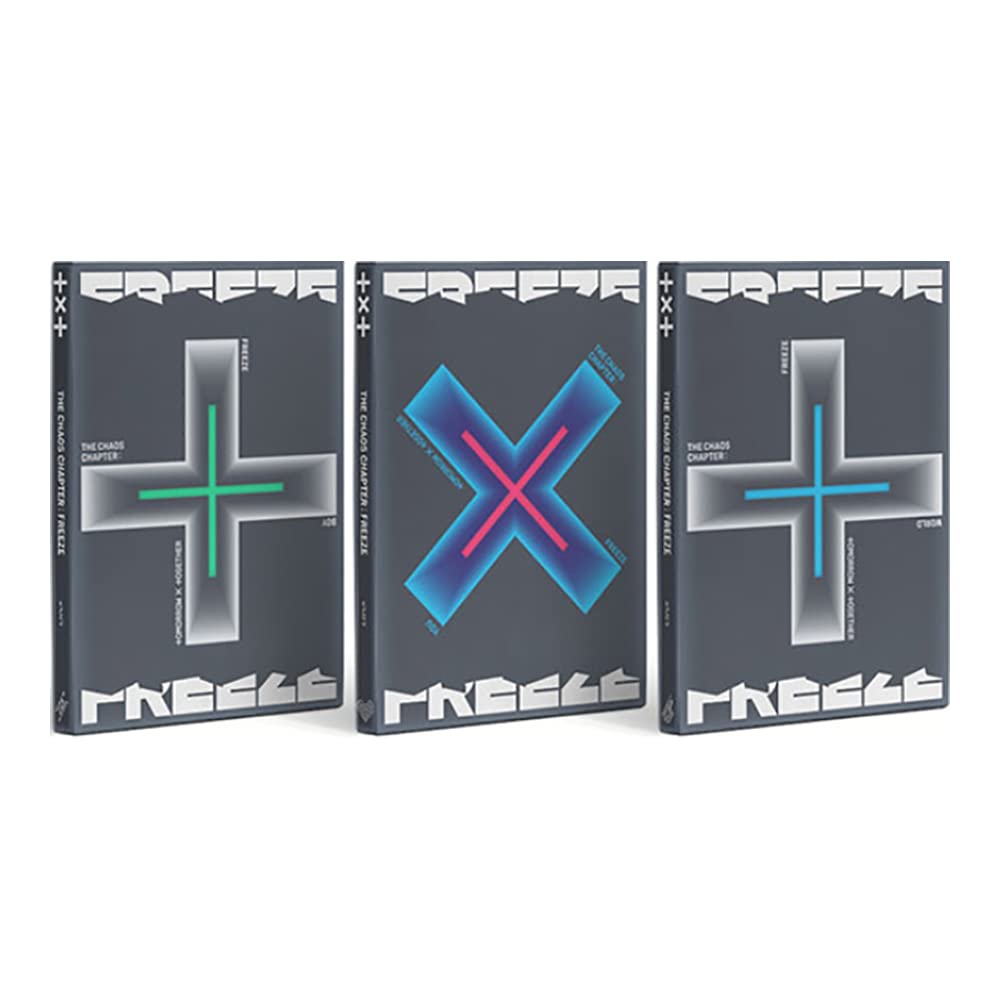 TXT TOMORROW X TOGETHER Chaos Chapter: Freeze Album (World Ver+You Ver+Boy Ver Set) CD+Poster+Photobook+Sticker Pack+Lyric Book+Behind Book+Photocard+OS Photocard+Postcard+(Extra 4 Photocards)