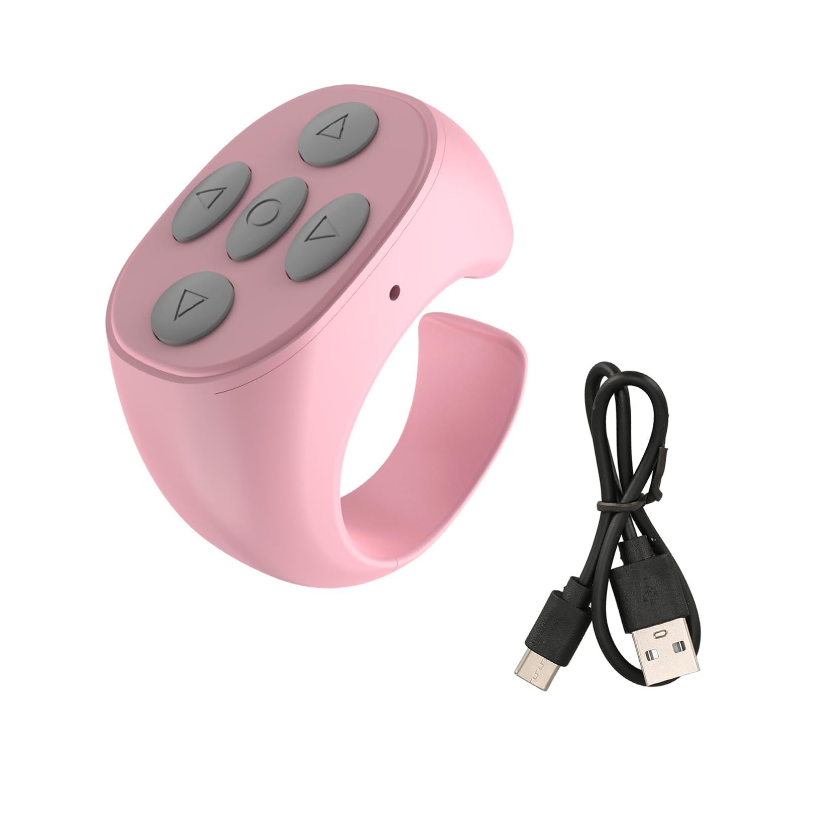 Wireless Remote Control Page Turner, Wireless Cell Phone Remote Control Bluetooth Ring Remote for Video Viewing,Electronic Book Remote Control Page Turner,Remote Control for Video, Reading,(Pink)