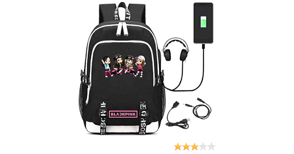 Amazon.com: JUSTGOGO KPOP JENNIE - Mochila de hombro con puerto de carga  USB, 4), justgogoafr1 : Ropa, Zapatos y Joyería
