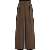 BTFBM Women Wide Leg Dress Pants 2026 High Waisted Button Pleated Business Casual Trousers Office Work Palazzo Pants