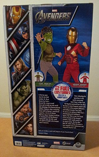 Marvel Avengers Iron Man & The Hulk 2 Full Costumes Mask & Jumpsuit Size 4-6 - Image 4