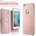 iPhone 6s Wallet Case with Detachable Slim Case, LOHASIC [3 Card Slots] Premium Leather 2 in 1 [Magnetic Folio Flip] Hands-free Kickstands Pouch Cover for Apple iPhone 6s & 6 - [Rose Gold,4.7”]
