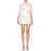 Women Chiffon Shawl Cape Mesh Sheer Poncho Top Capelets for Evening Dress Shawl Wraps Cover Up Wedding Party