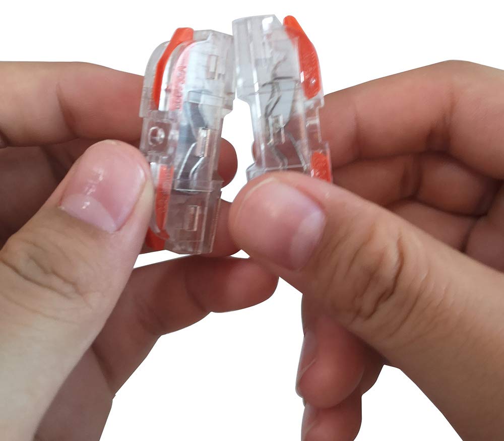 CTRICALVER 26 pcs SPL-1 Compact Wire Connectors, Conductor Wire Clamp Terminal Block with Levers for Solid Stranded - Image 4