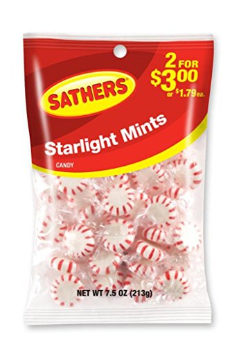 Sathers Starlight Mints, 7.5 Ounce Bag, Pack of 12