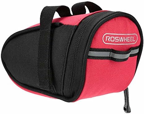1Pc Mountain Bike Bags Bicycle Saddle Bag Back Seat Tail Pouch Package (Red)