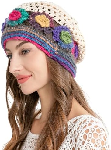 KayJayStyles Nepal Hand Knit Ear Flaps Beanie Skull Ski 100% Wool