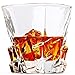 Titan Whiskey Glasses, Double Old Fashioned Rocks Glass - Set of 2 with Heavy Base, Lead-Free Crystal Clarity Fits Large Ice Cube - Barware Gift for Men - For Scotch Liquor, Irish Whisky, Bourbon