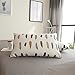 BuLuTu Cotton Feather Print Bed Pillowcases Set of 2 Queen White Pillow Covers Decorative Standard for Kids Adults Envelope Closure End-Premium,Ultra Soft,Hypoallergenic,Breathable (2 Pieces,20