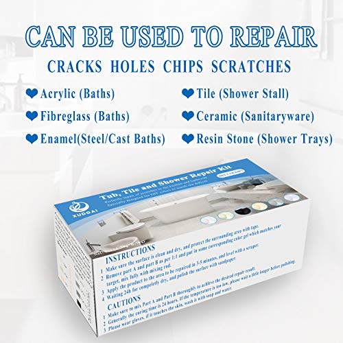 Bath Repair Kit (Color Match) 5oz Tub, Tile and Shower Tray Repair Kits