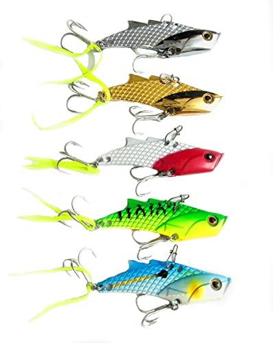Sinrier Fishing Lures Metal VIB Hard Spinner Blade Baits Freshwater Saltwater Fishing Tackle Lures and Baits(22 g)
