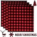 Windbom 12 Pack Buffalo Plaid Heat Transfer Fabric Sheets 12 x 12 Inch Fabric Printed Vinyl Sheets Adhesive Iron on Vinyl for Christmas Cloth Craft(Not HTV)