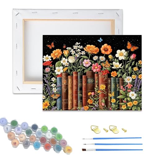 Flower Bookshelf Decor