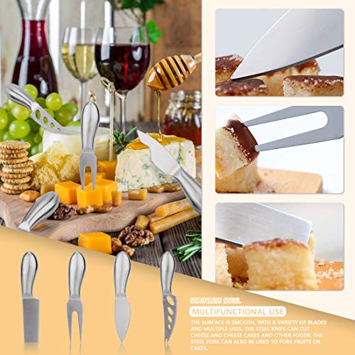 peinat Cheese Knives, Stainless Steel Cheese Knife Sets 1Cheese Fork