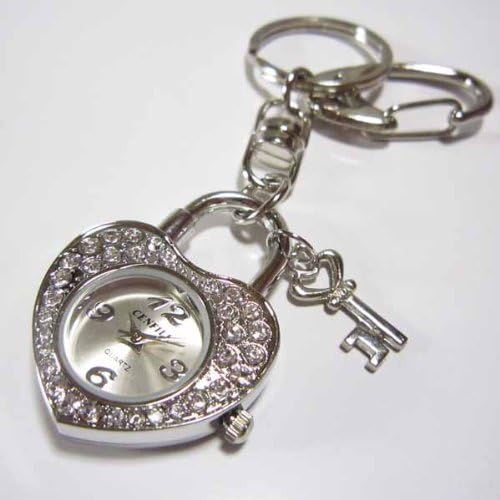 Amazon キーホルダーウォッチ きらきらハート キーチャーム かわいい懐中時計 クリアー 懐中時計 腕時計 通販