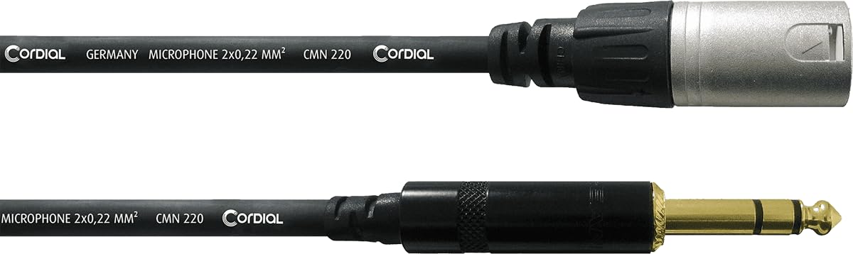 Cordial CFM 6 MV Symmetric Jack Connection Cable XLR Male/Jack 6.3 mm Stereo Length 6 m