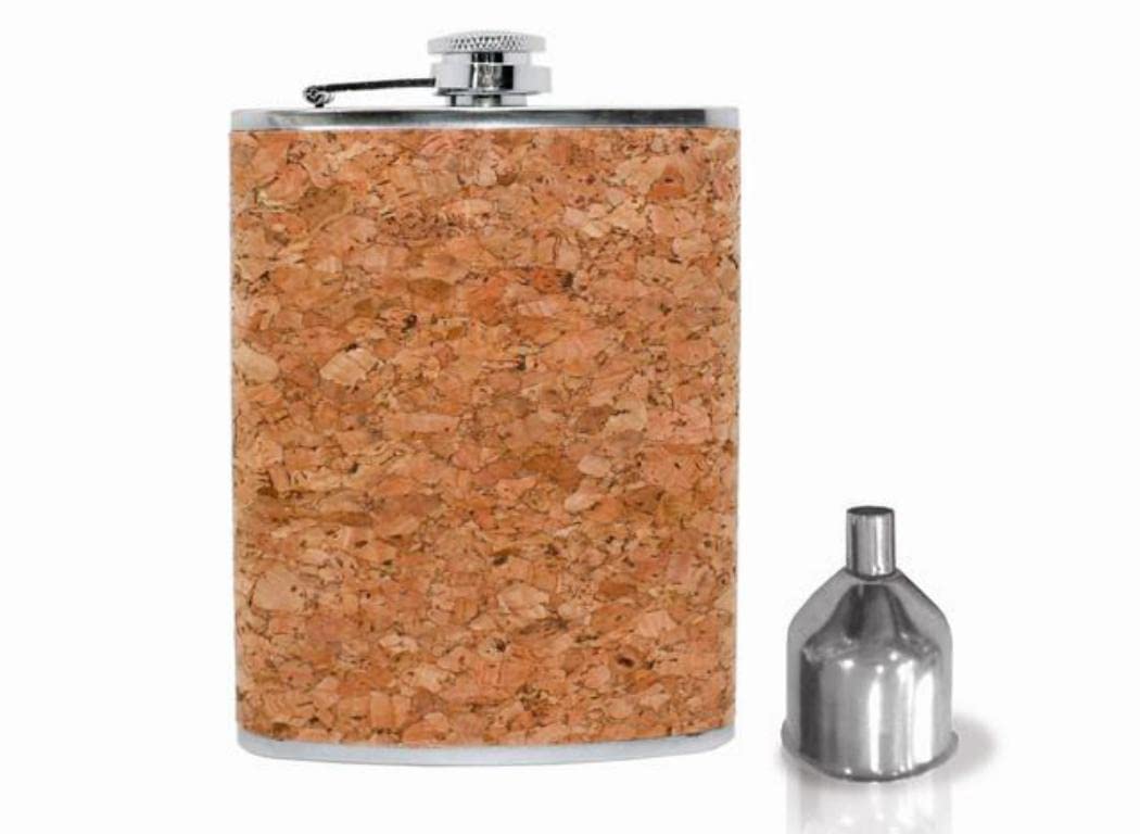 Vin Bouquet FIA 292 Cork flask with funnel. Natural cork 8 oz — image 1
