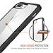 Trianium iPhone 8 Plus 7 Plus Case, [Clarium Series] Protective Cover for Apple iPhone 7 Plus / 8 Plus Case [Shock Absorption] Premium TPU Bumper Cushion + Hybrid Rigid Clear Back (Clear Jet Black)