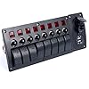 Amarine-made-8-Gang-Red-LED-Indicators-Rocker-Circuit-Breaker-Waterproof-Marine-Boat-Rv-Switch-Panel-Combined-with-Dual-USB-12v-Power-Adapter-Panel-PN-CB8-R-CB1S1S2