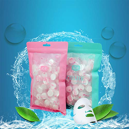 Studyset 100 Pcs/bag Compressed Cotton Face Mask Sheet Paper DIY Mask Disposable Mask Paper Skin Care Tool Skin Care Facial Repair Mask - Thumbnail 6