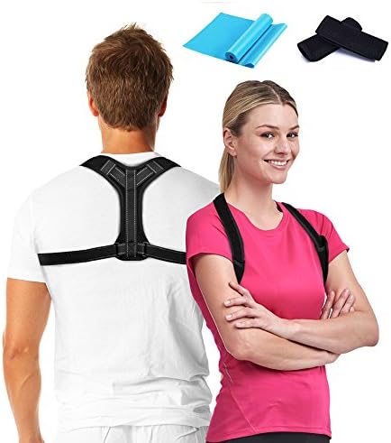 Back Posture Corrector Brace for Women&amp; Men Adjustable, Under Clothes Wearable, to Improve Bad Posture, Hunchback, Shoulder Alignment, Support for Medical Problems &amp; Injury Rehab