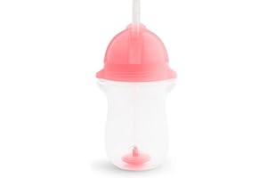 Munchkin-Click-Lock-Any-Angle-Weighted-1-Piece-Straw-Cup-(Pink)