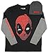 Fashion Marvel Comics Deadpool Long Sleeve Graphic T-Shirt & Beanie Combo (Large)