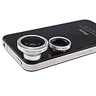 niceeshop(TM) Detachable 3 in 1 Camera Lens Kit (180 Degree Fish Eye Lens+Wide Angle+Macro Lens) for iPhone 4 iPod iPad With Accessory Cable Tie