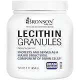 Lecithin Granules (Powder) 7500 MG (1 Lbs, 454 Grams, or 16 Ounces), Made in USA by Bronson Labs
