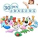 Acekid Animal Erasers for Kids, 30pcs Japanese Pencil Erasers Set, Cute Mini Puzzle Eraser Toys for Novelty Party and School Supplies