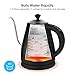 Gooseneck Electric Kettle with Variable Temperature, 1.2 Litre BPA-Free Stainless Steel Water Kettlle with LCD Display, 1000W Fast Boiling, Keep Warm Function and Auto Shut-Off Coffee Kettle (Black)