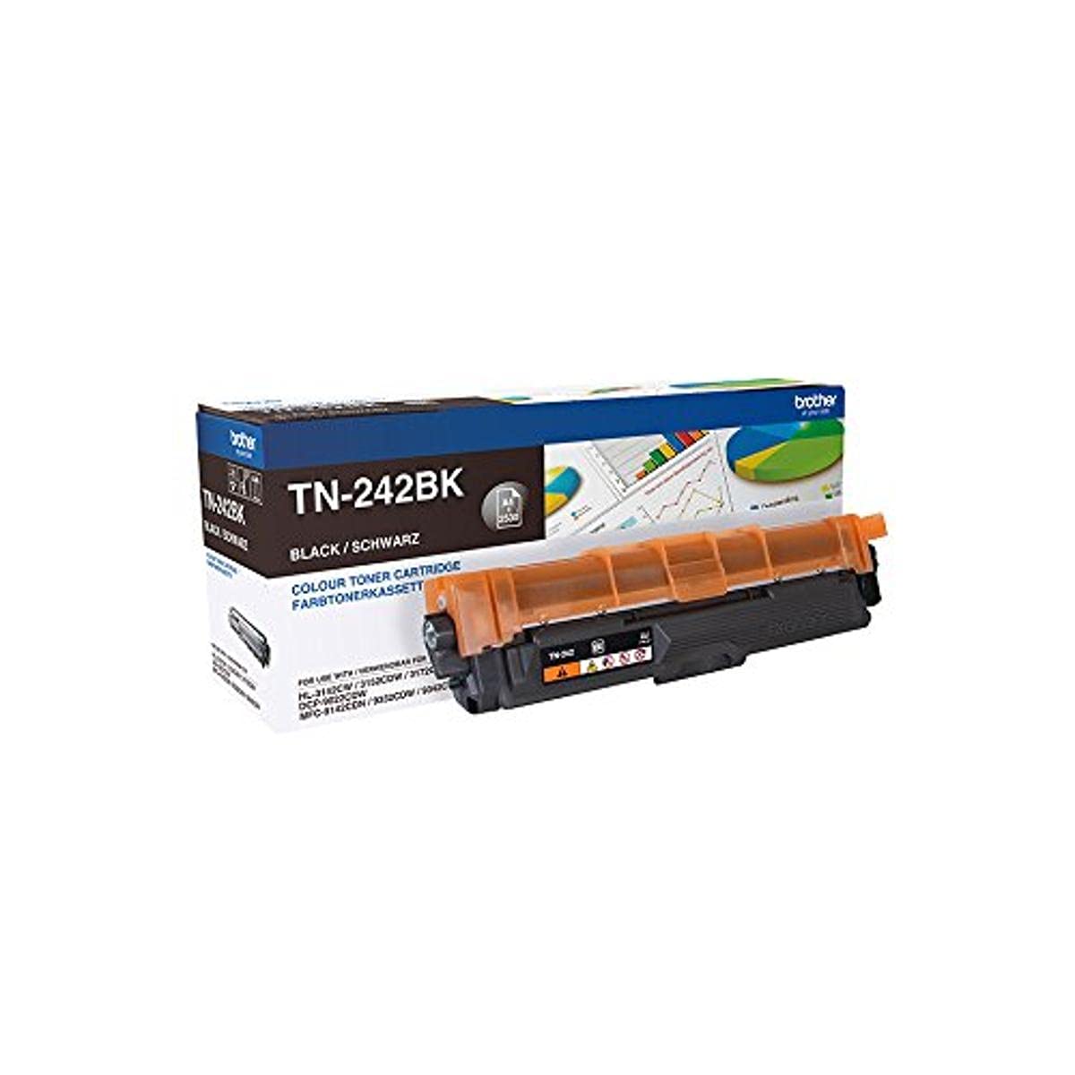 TON Brother TN-242BK Black Laser Printer Toner Cartridge