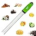 HUJI Citrus Zester and Grater: Lemon, Ginger, Garlic, Truffle, Cheese - Razor Sharp Stainless Steel Blades With Protective Cover - Dishwasher Safe