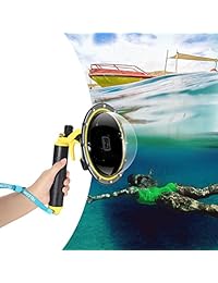 Dome Port carcasa impermeable para GoPro Hero6 Hero 5, carcasa impermeable para accesorios GoPro con pistola de disparo y fotografía submarina con agarre flotante.
