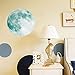 Beautyonline Glow in The Dark Moon Wall Decals 20cm Wall Sticker Luminous Sticker at Night Removable Adhesive Wall Decal for Kids Boy and Girl Bedroom
